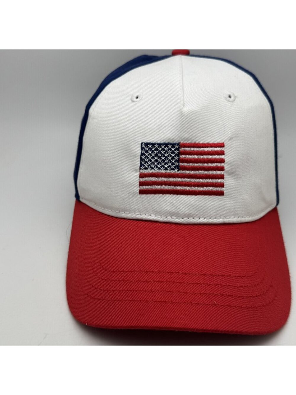 USA American Flag Embroidered Baseball Cap Red White Blue Adjustable Hat